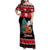 New Zealand Christmas Family Matching Off Shoulder Maxi Dress and Hawaiian Shirt Funny Santa Riding Kiwi Meri Kirihimete