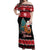 New Zealand Christmas Off Shoulder Maxi Dress Funny Santa Riding Kiwi Meri Kirihimete