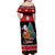 New Zealand Christmas Off Shoulder Maxi Dress Funny Santa Riding Kiwi Meri Kirihimete