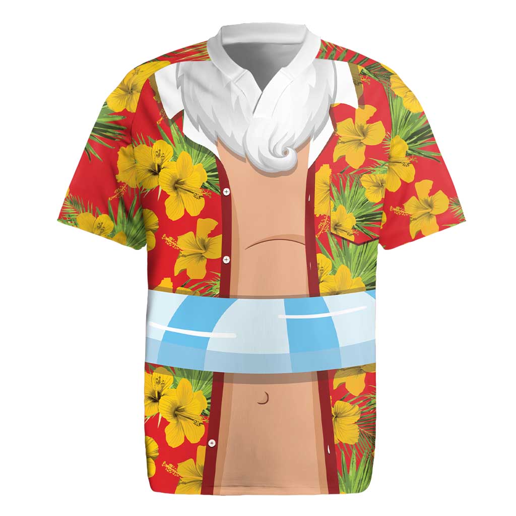 Polynesia Santa Claus Costume Rugby Jersey Tropical Vibe LT05 Red - Polynesian Pride