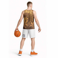 Tiare Tahiti Basketball Jersey Brown Polynesia Motifs LT05 - Polynesian Pride
