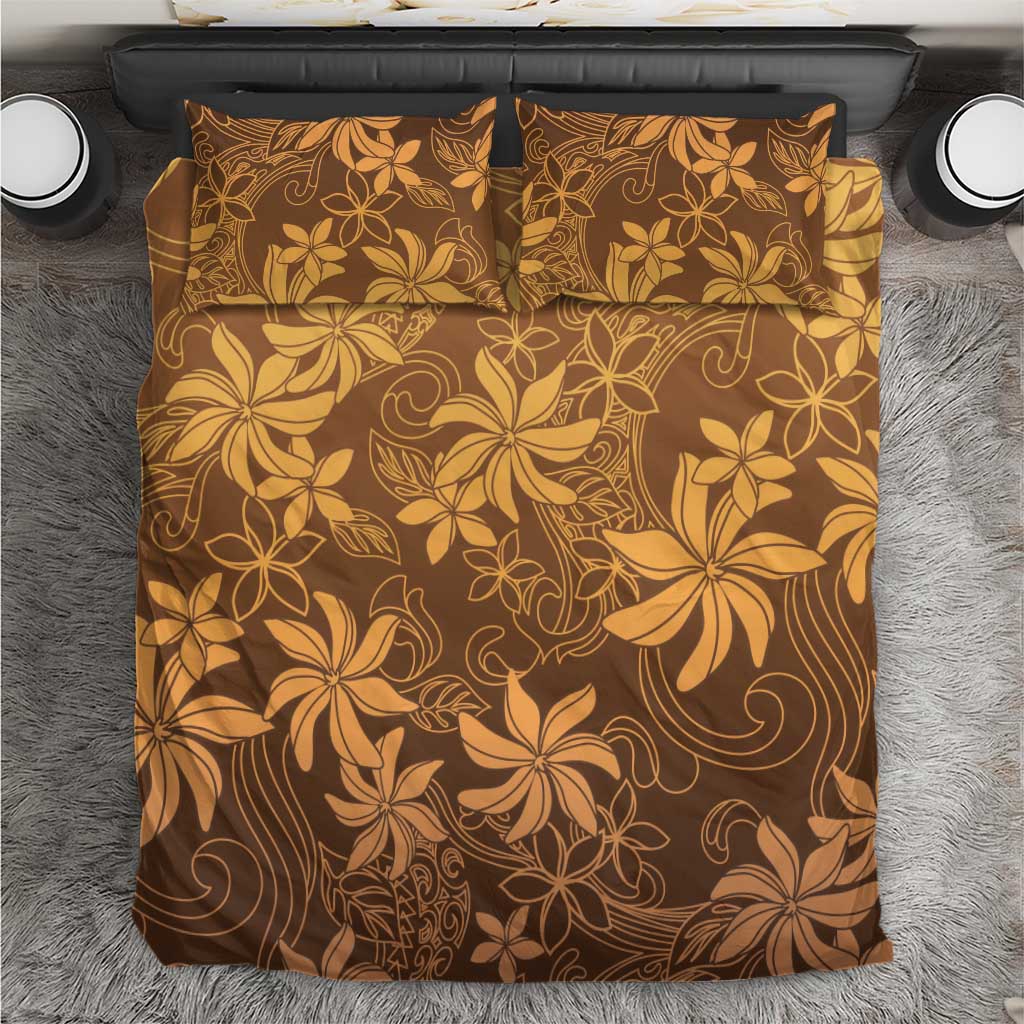 Tiare Tahiti Bedding Set Brown Polynesia Motifs LT05 Brown - Polynesian Pride