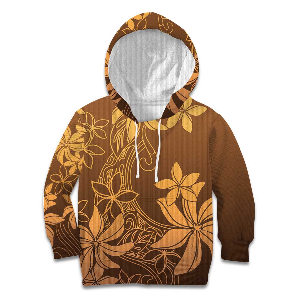 Tiare Tahiti Kid Hoodie Brown Polynesia Motifs LT05 Hoodie Brown - Polynesian Pride