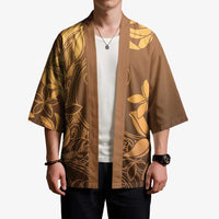 Tiare Tahiti Kimono Brown Polynesia Motifs LT05 - Polynesian Pride