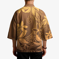Tiare Tahiti Kimono Brown Polynesia Motifs LT05 - Polynesian Pride
