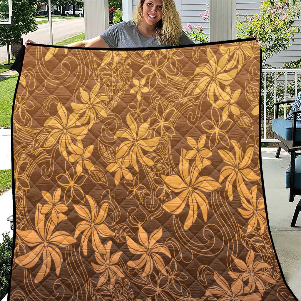 Tiare Tahiti Quilt Brown Polynesia Motifs LT05 Brown - Polynesian Pride