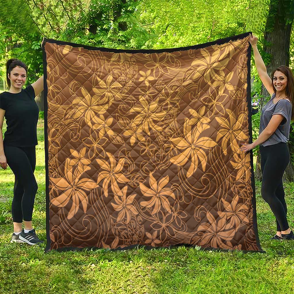 Tiare Tahiti Quilt Brown Polynesia Motifs LT05 - Polynesian Pride