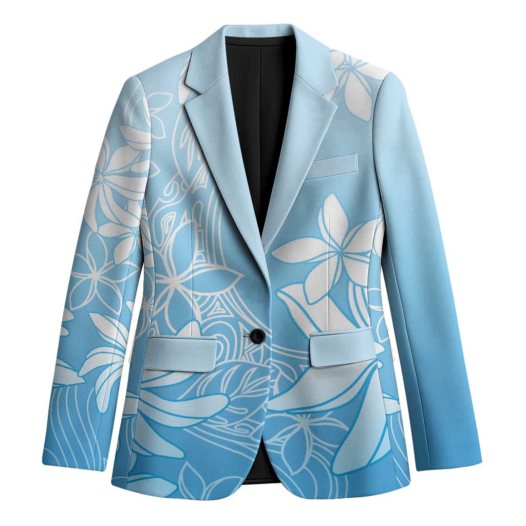 Tiare Tahiti Blazer Blue Polynesia Motifs LT05 Unisex Blue - Polynesian Pride