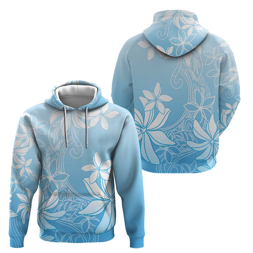 Tiare Tahiti Hoodie Blue Polynesia Motifs LT05 - Polynesian Pride