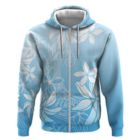 Tiare Tahiti Hoodie Blue Polynesia Motifs LT05 Zip Hoodie Blue - Polynesian Pride
