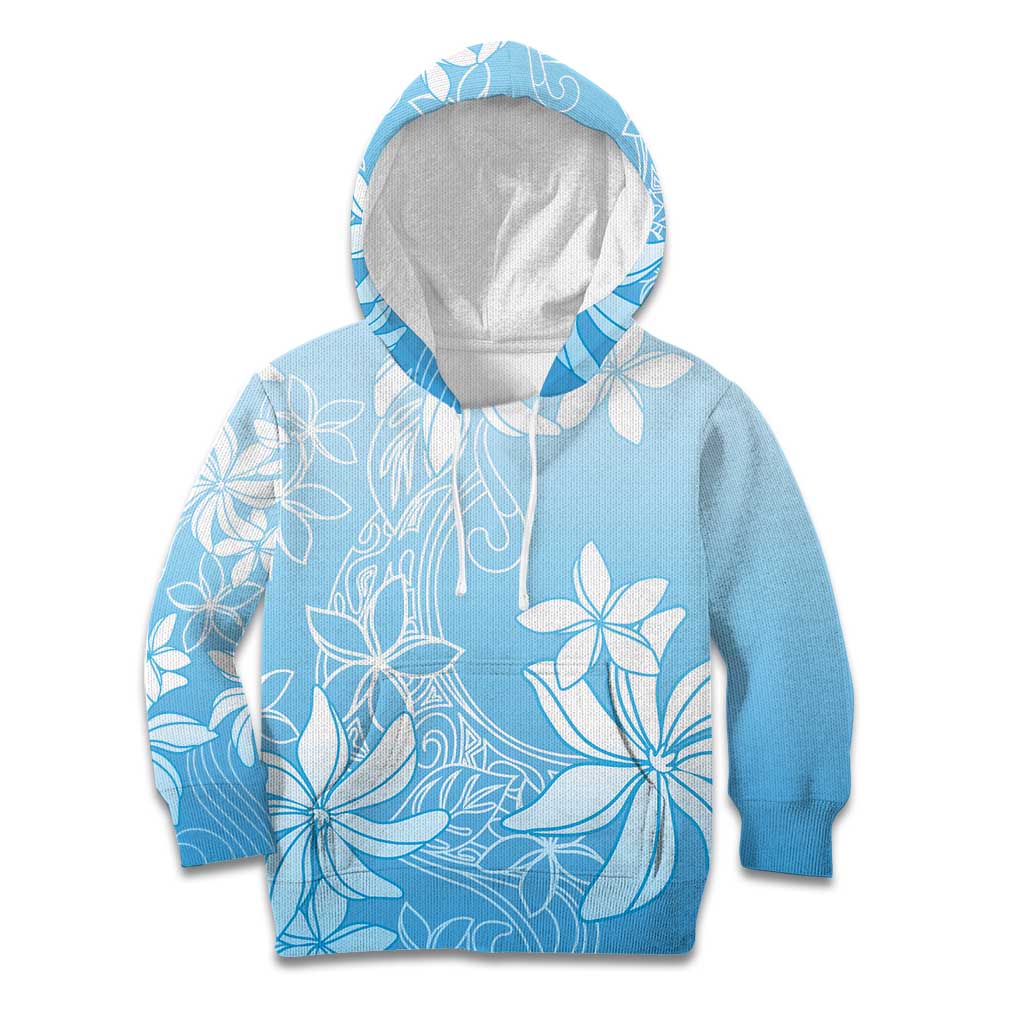 Tiare Tahiti Kid Hoodie Blue Polynesia Motifs LT05 Hoodie Blue - Polynesian Pride