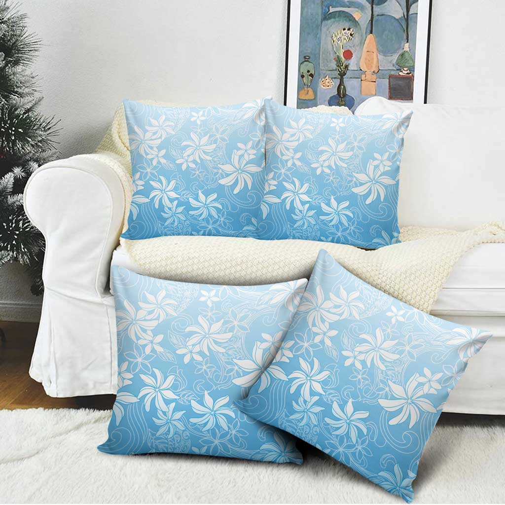 Tiare Tahiti Pillow Cover Blue Polynesia Motifs LT05 - Polynesian Pride