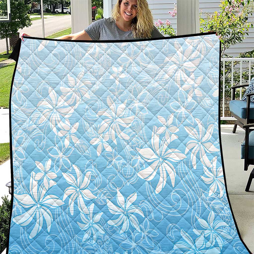 Tiare Tahiti Quilt Blue Polynesia Motifs LT05 Blue - Polynesian Pride