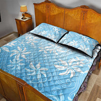 Tiare Tahiti Quilt Bed Set Blue Polynesia Motifs LT05 - Polynesian Pride