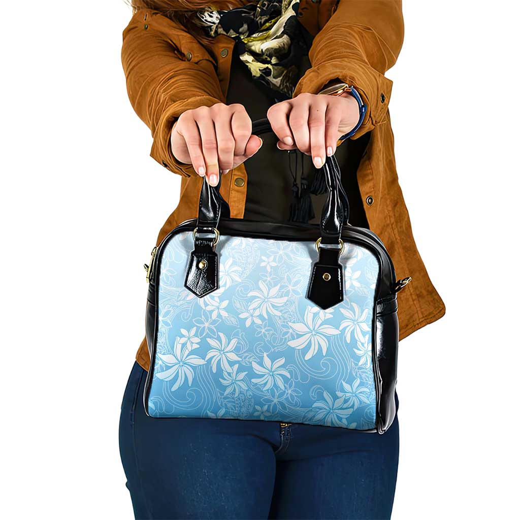 Tiare Tahiti Shoulder Handbag Blue Polynesia Motifs LT05 One Size Blue - Polynesian Pride