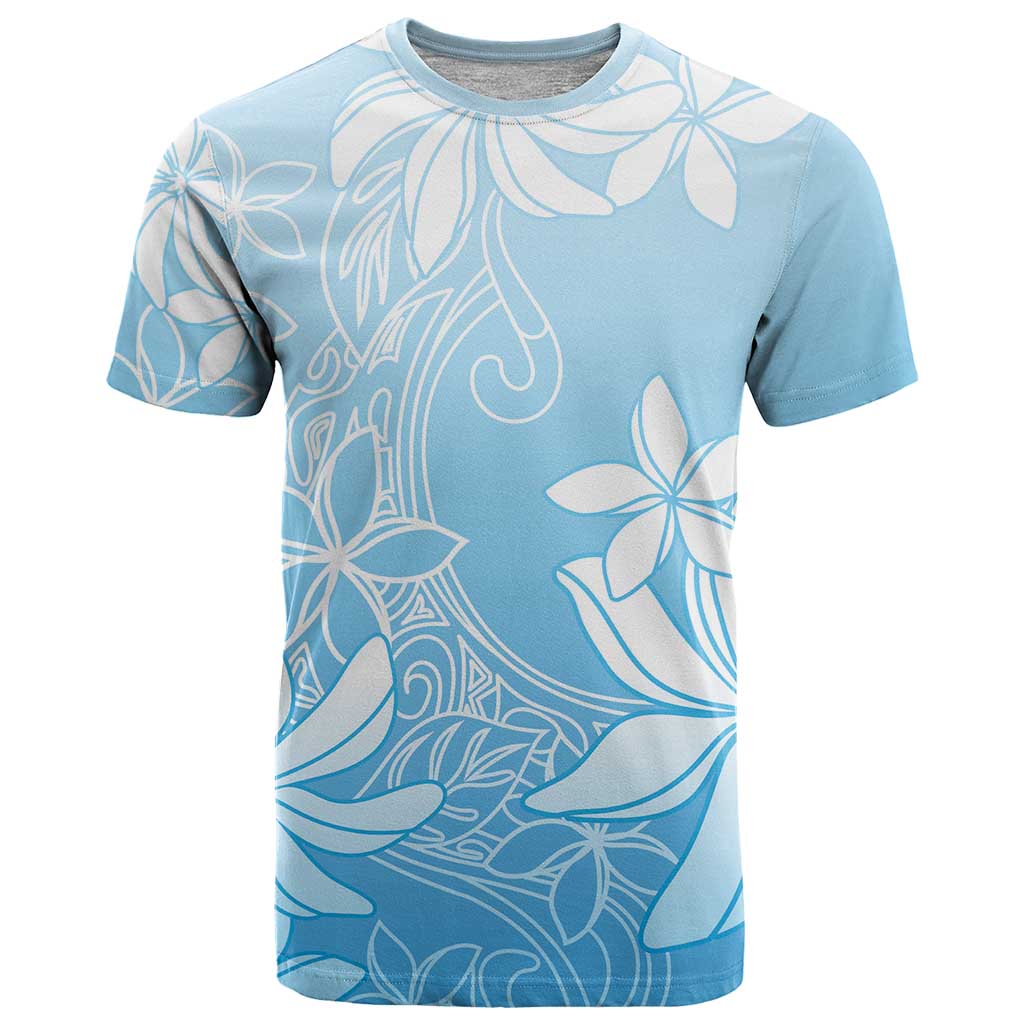 Tiare Tahiti T Shirt Blue Polynesia Motifs LT05 Blue - Polynesian Pride