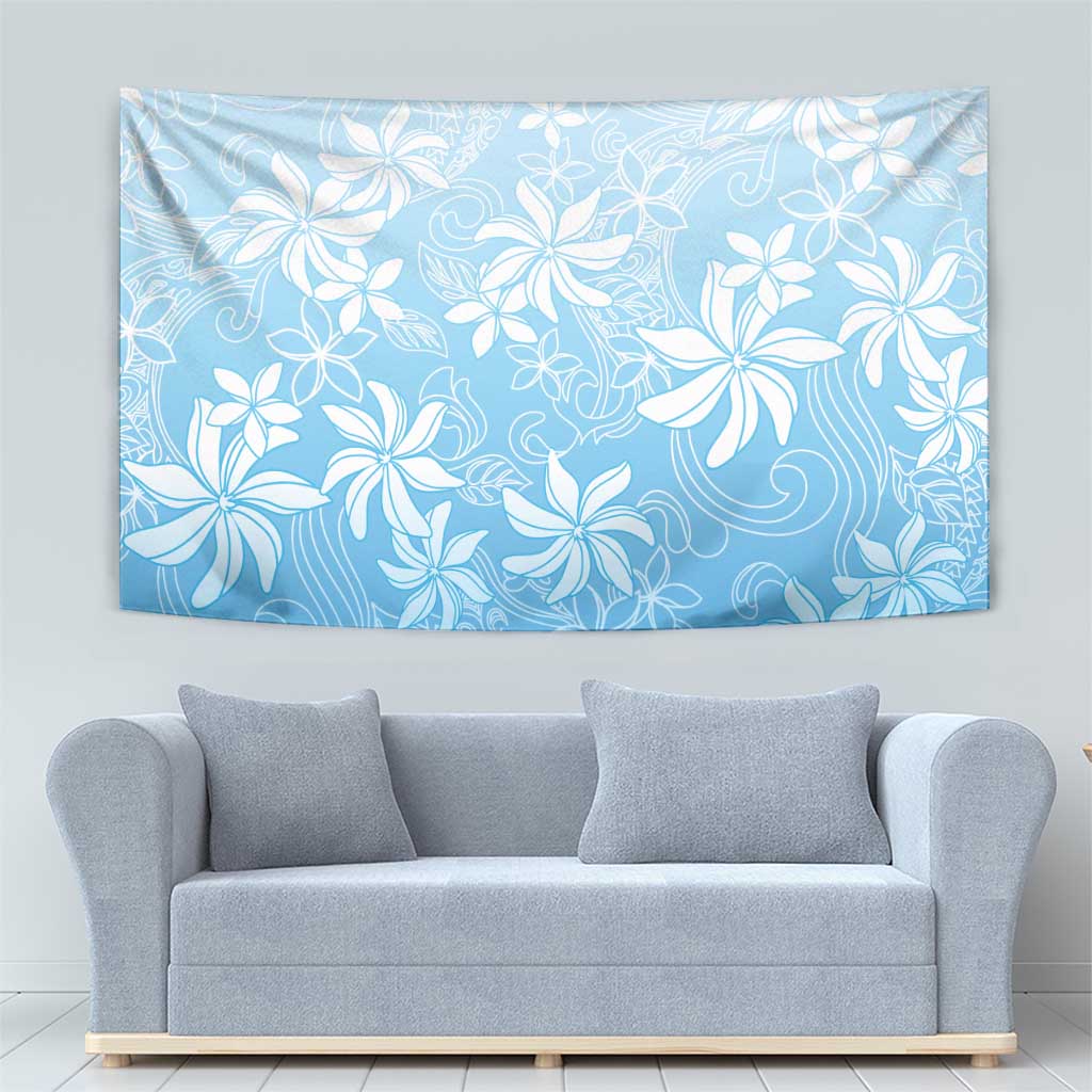 Tiare Tahiti Tapestry Blue Polynesia Motifs LT05 - Polynesian Pride