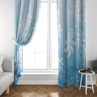 Tiare Tahiti Window Curtain Blue Polynesia Motifs LT05 - Polynesian Pride