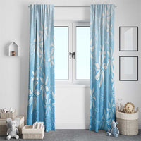 Tiare Tahiti Window Curtain Blue Polynesia Motifs LT05 - Polynesian Pride
