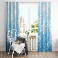 Tiare Tahiti Window Curtain Blue Polynesia Motifs LT05 - Polynesian Pride