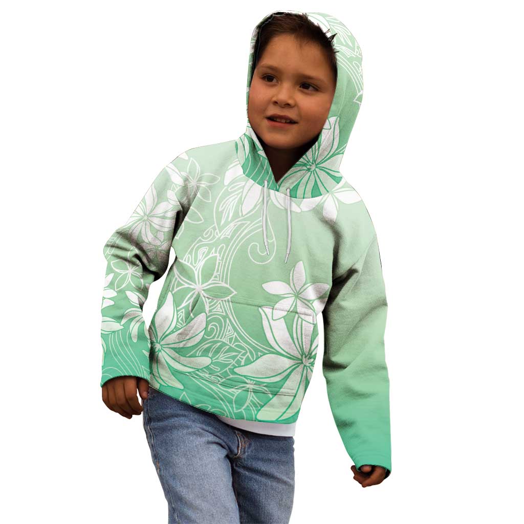 Tiare Tahiti Kid Hoodie Matcha Polynesia Motifs LT05 - Polynesian Pride
