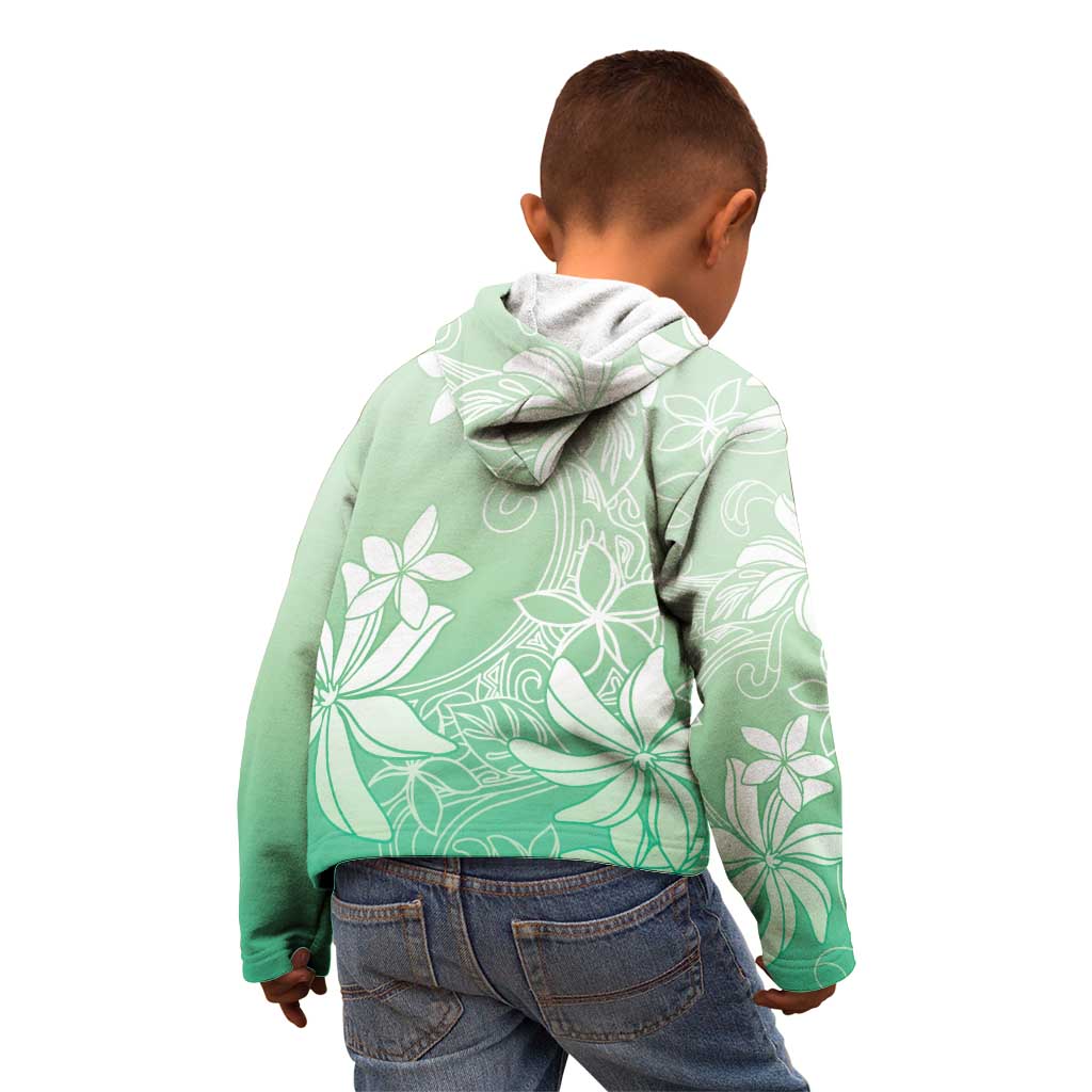 Tiare Tahiti Kid Hoodie Matcha Polynesia Motifs LT05 - Polynesian Pride
