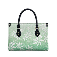 Tiare Tahiti Leather Bag Matcha Polynesia Motifs LT05 - Polynesian Pride