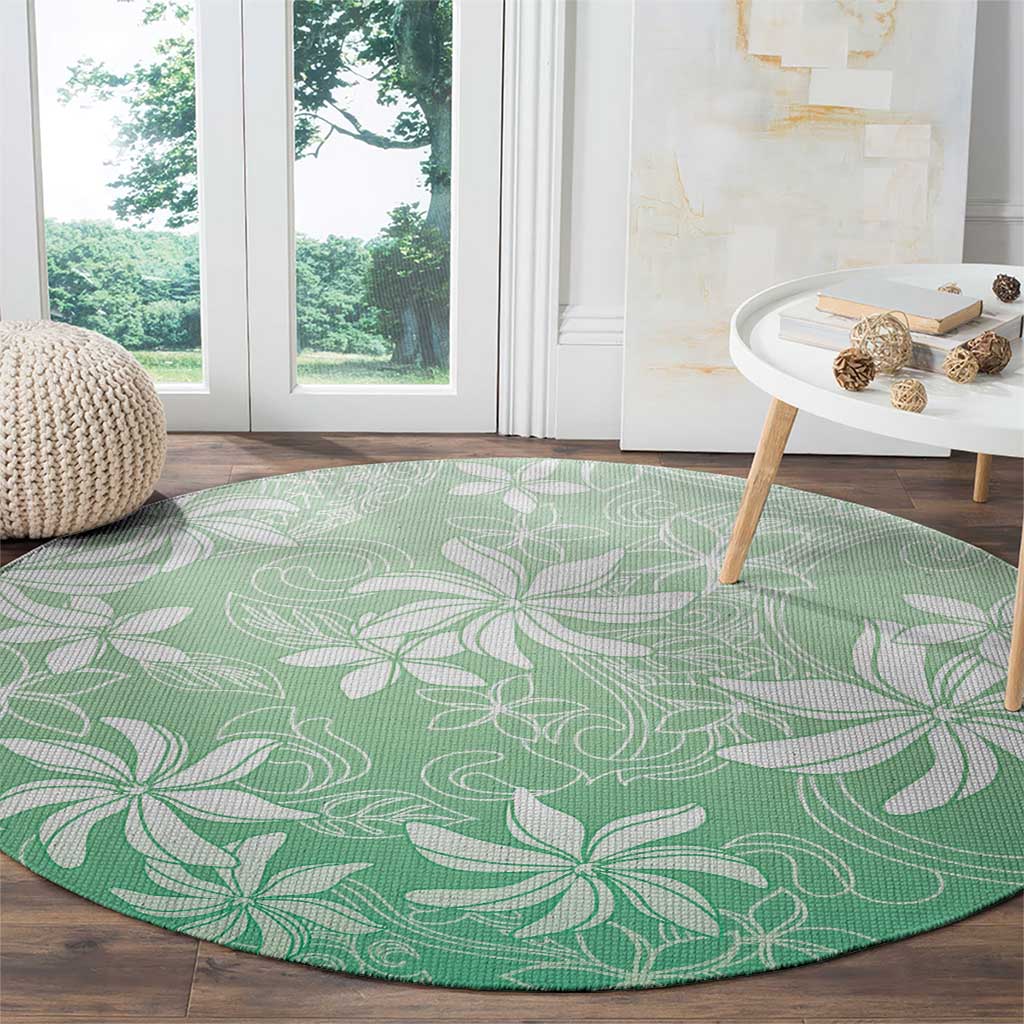 Tiare Tahiti Round Carpet Matcha Polynesia Motifs LT05 - Polynesian Pride