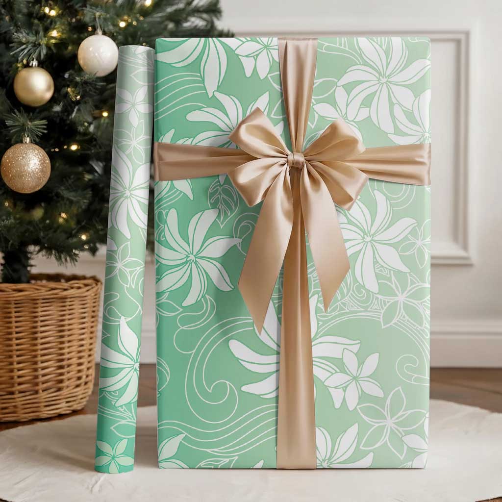 Tiare Tahiti Wrapping Paper Matcha Polynesia Motifs LT05 - Polynesian Pride