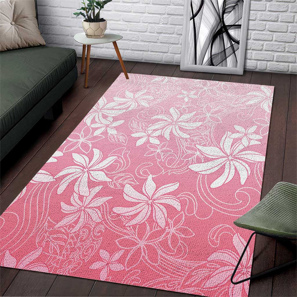 Tiare Tahiti Area Rug Pink Polynesia Motifs LT05 Pink - Polynesian Pride