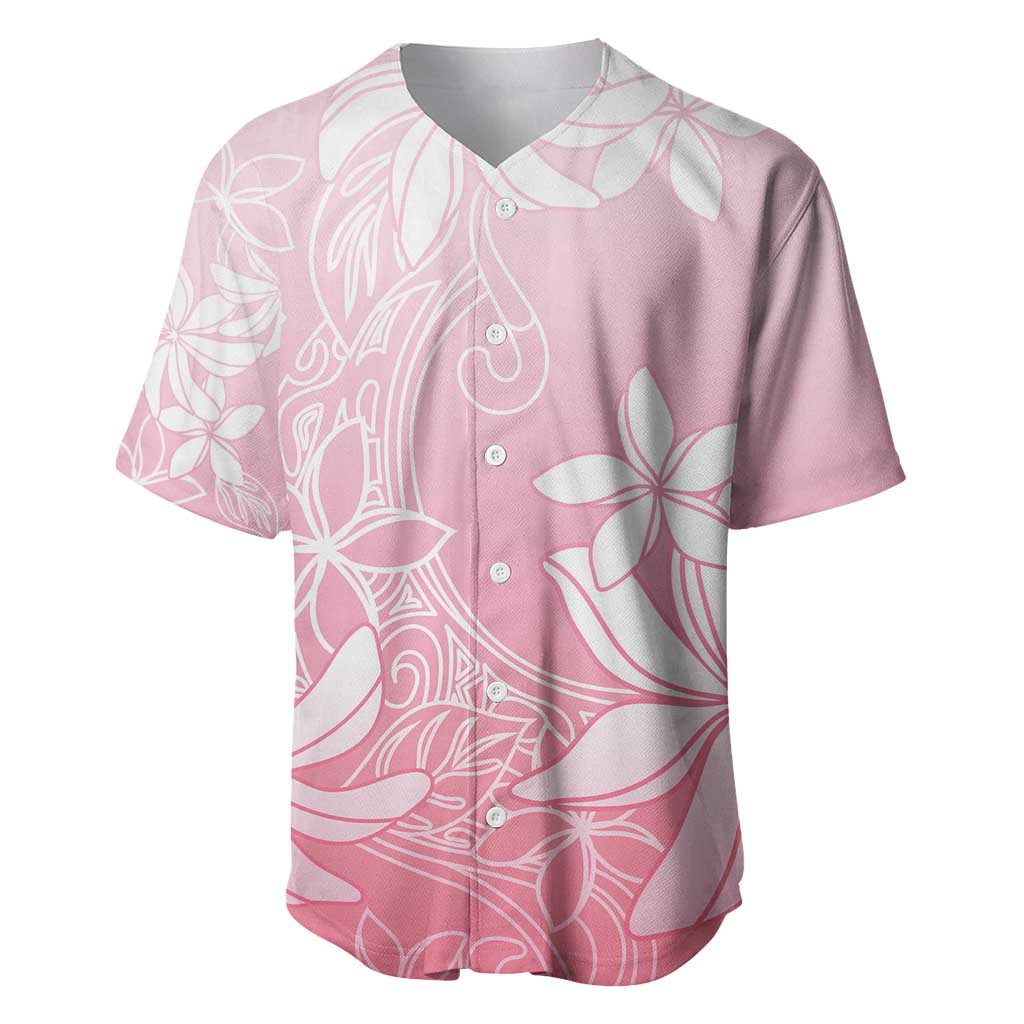 Tiare Tahiti Baseball Jersey Pink Polynesia Motifs LT05 Pink - Polynesian Pride