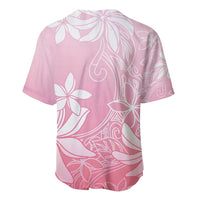 Tiare Tahiti Baseball Jersey Pink Polynesia Motifs LT05 - Polynesian Pride
