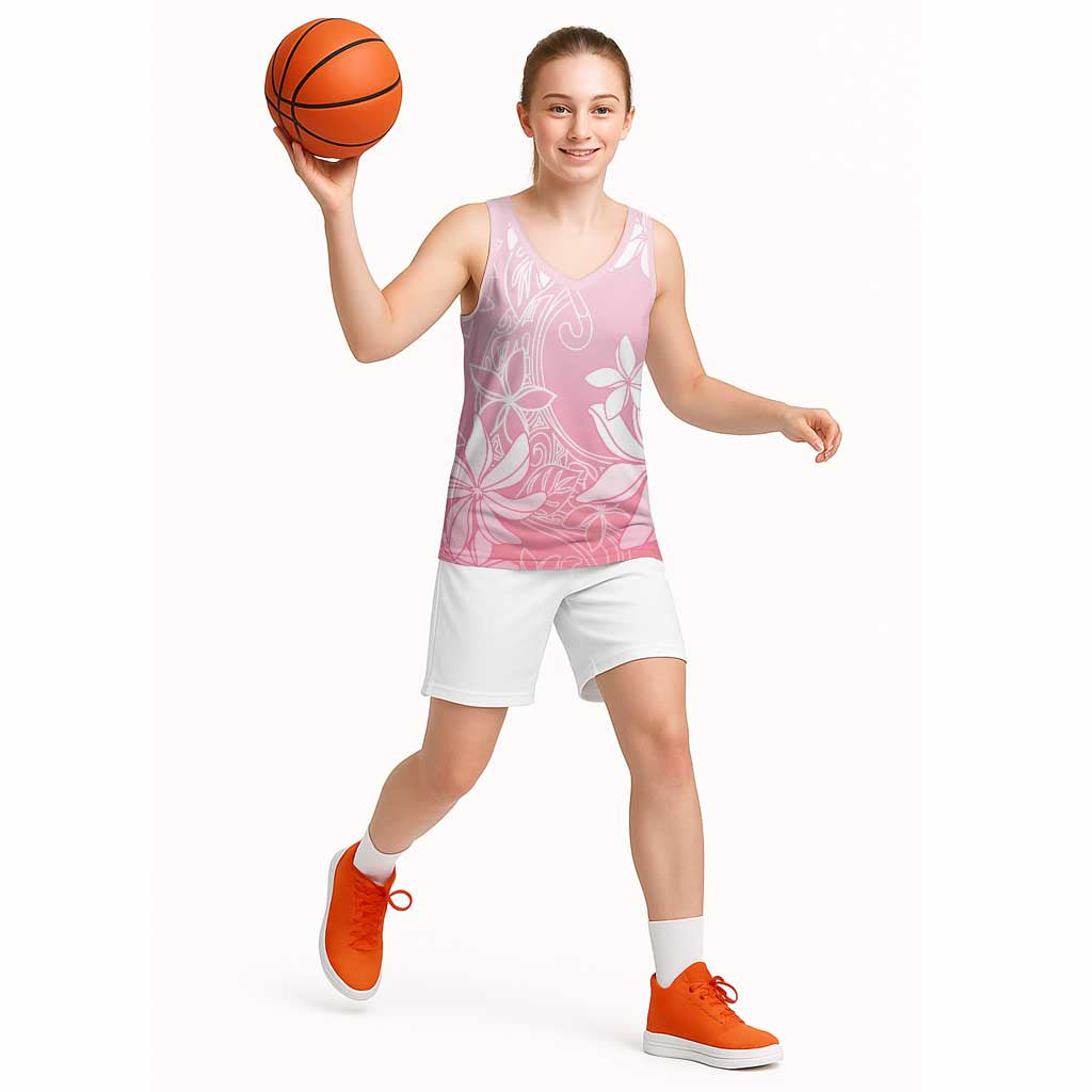 Tiare Tahiti Basketball Jersey Pink Polynesia Motifs LT05 - Polynesian Pride