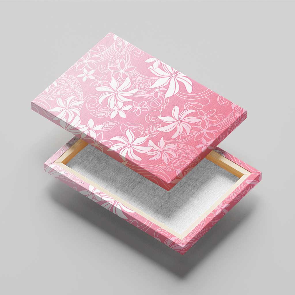 Tiare Tahiti Canvas Wall Art Pink Polynesia Motifs LT05 - Polynesian Pride