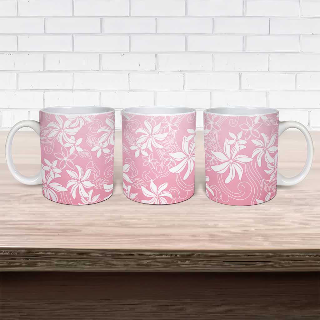 Tiare Tahiti Ceramic Mug Pink Polynesia Motifs LT05 - Polynesian Pride