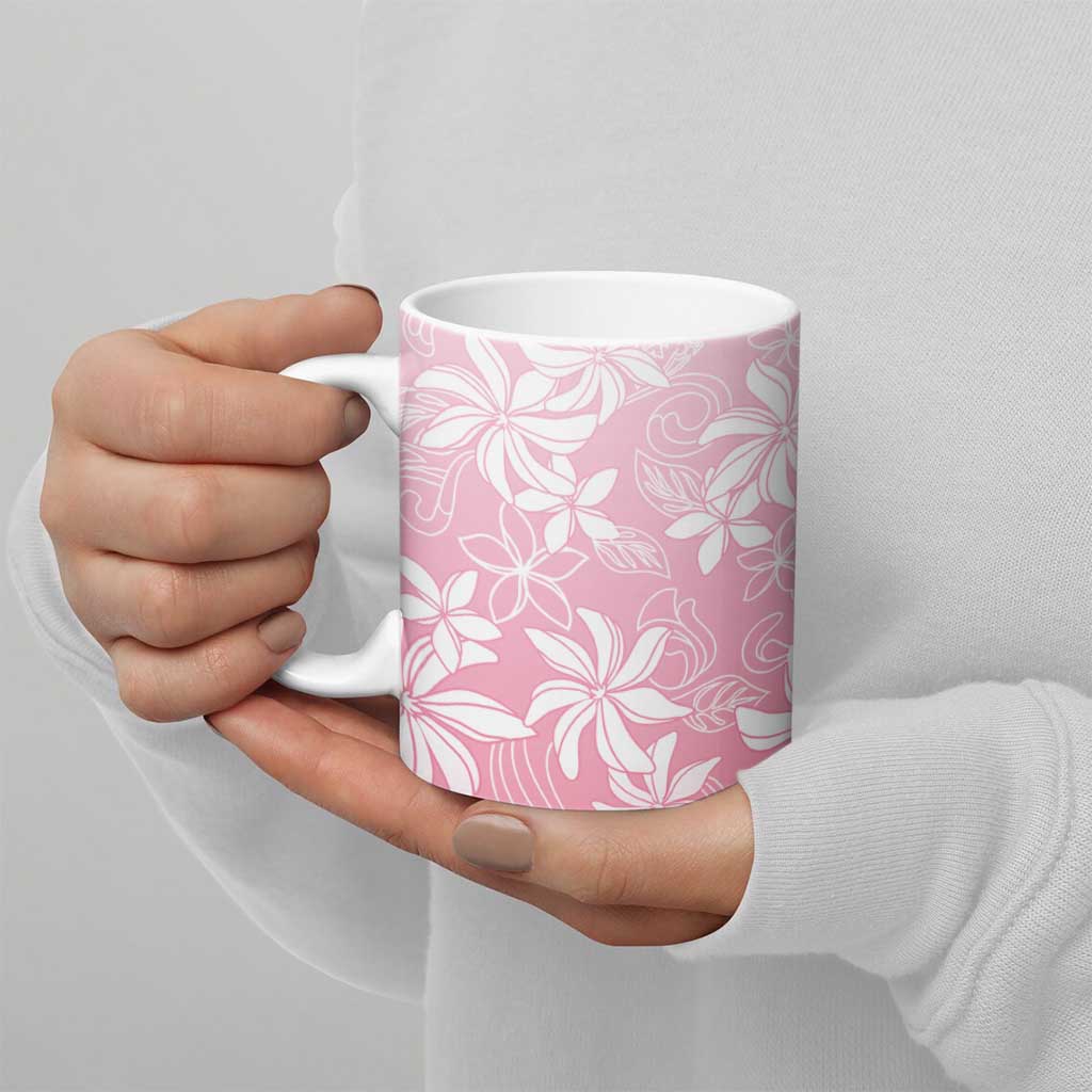 Tiare Tahiti Ceramic Mug Pink Polynesia Motifs LT05 - Polynesian Pride