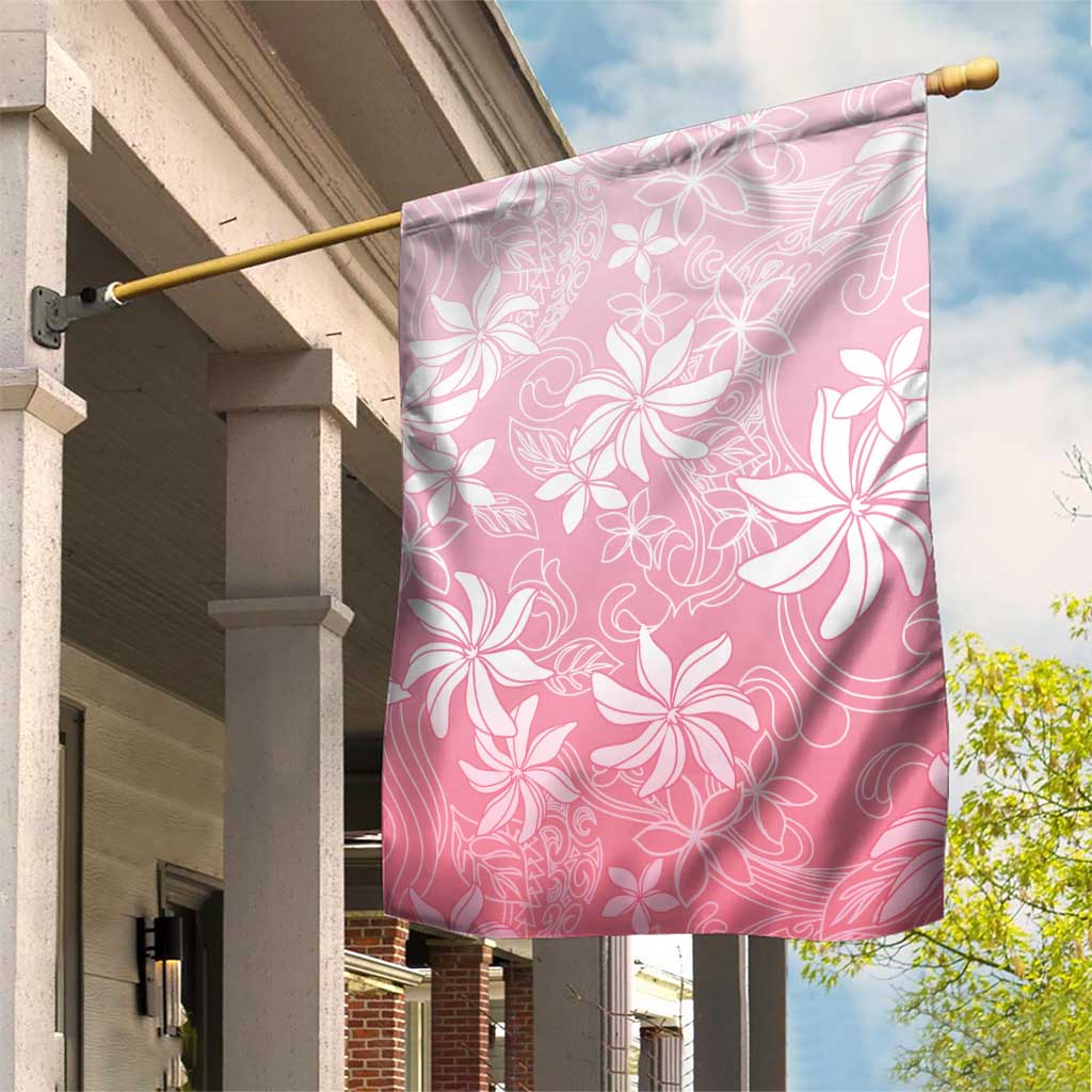 Tiare Tahiti Garden Flag Pink Polynesia Motifs LT05 House Flag Pink - Polynesian Pride