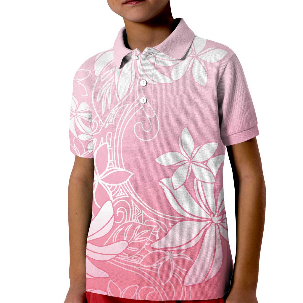 Tiare Tahiti Kid Polo Shirt Pink Polynesia Motifs LT05 Kid Pink - Polynesian Pride