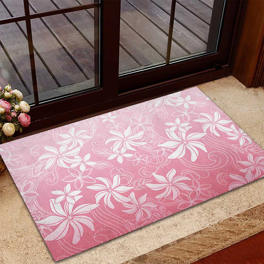 Tiare Tahiti Rubber Doormat Pink Polynesia Motifs LT05 - Polynesian Pride