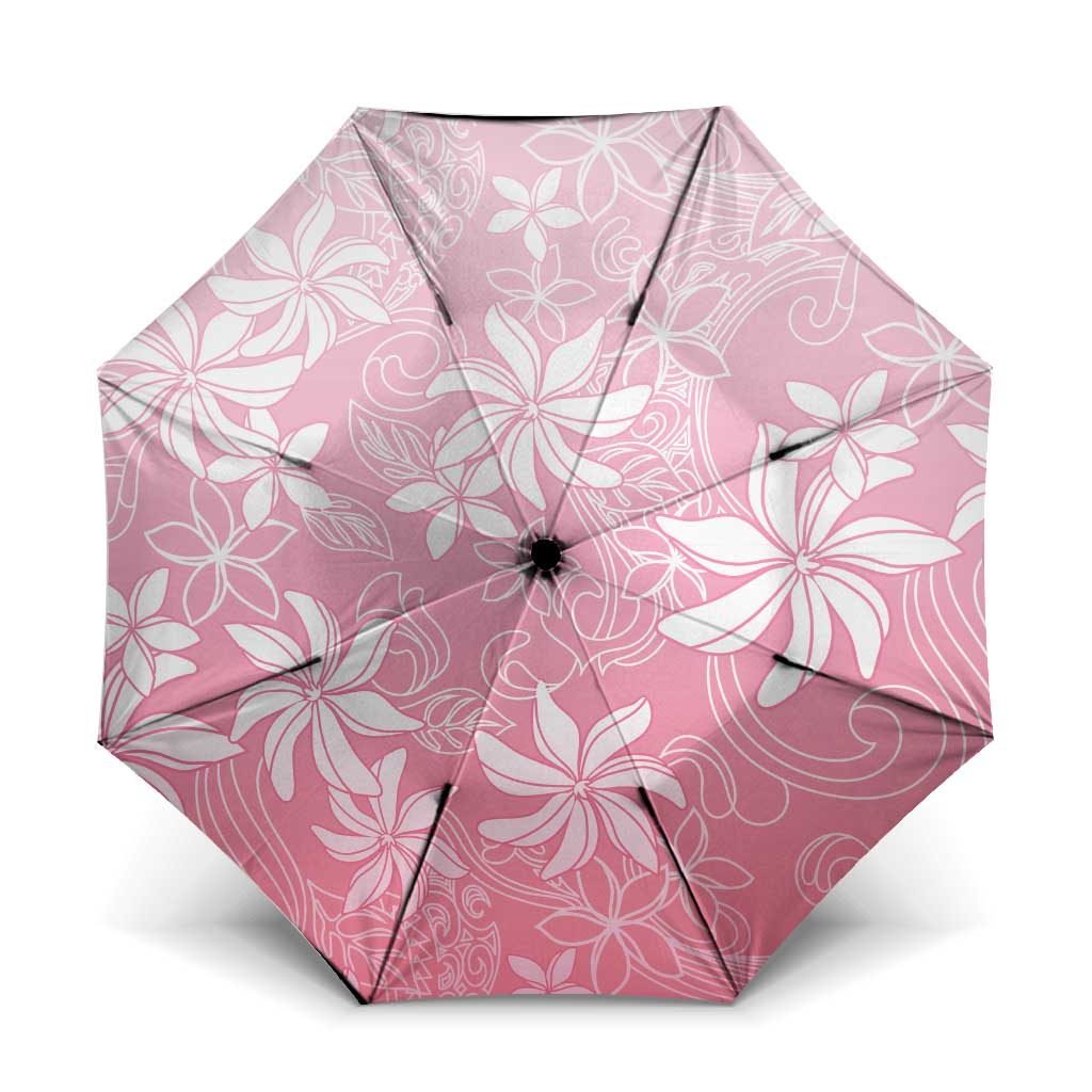 Tiare Tahiti Umbrella Pink Polynesia Motifs LT05 One Size Folded 11.42 inch Opened Diameter 37.4 inch Pink - Polynesian Pride