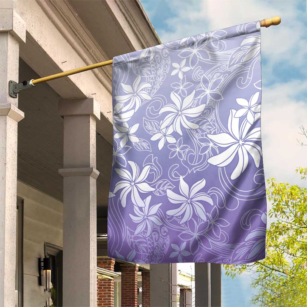 Tiare Tahiti Garden Flag Purple Polynesia Motifs LT05 House Flag Purple - Polynesian Pride