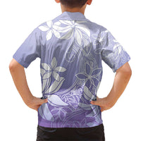 Tiare Tahiti Kid Hawaiian Shirt Purple Polynesia Motifs LT05 - Polynesian Pride