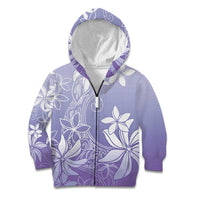 Tiare Tahiti Kid Hoodie Purple Polynesia Motifs LT05 Zip Hoodie Purple - Polynesian Pride