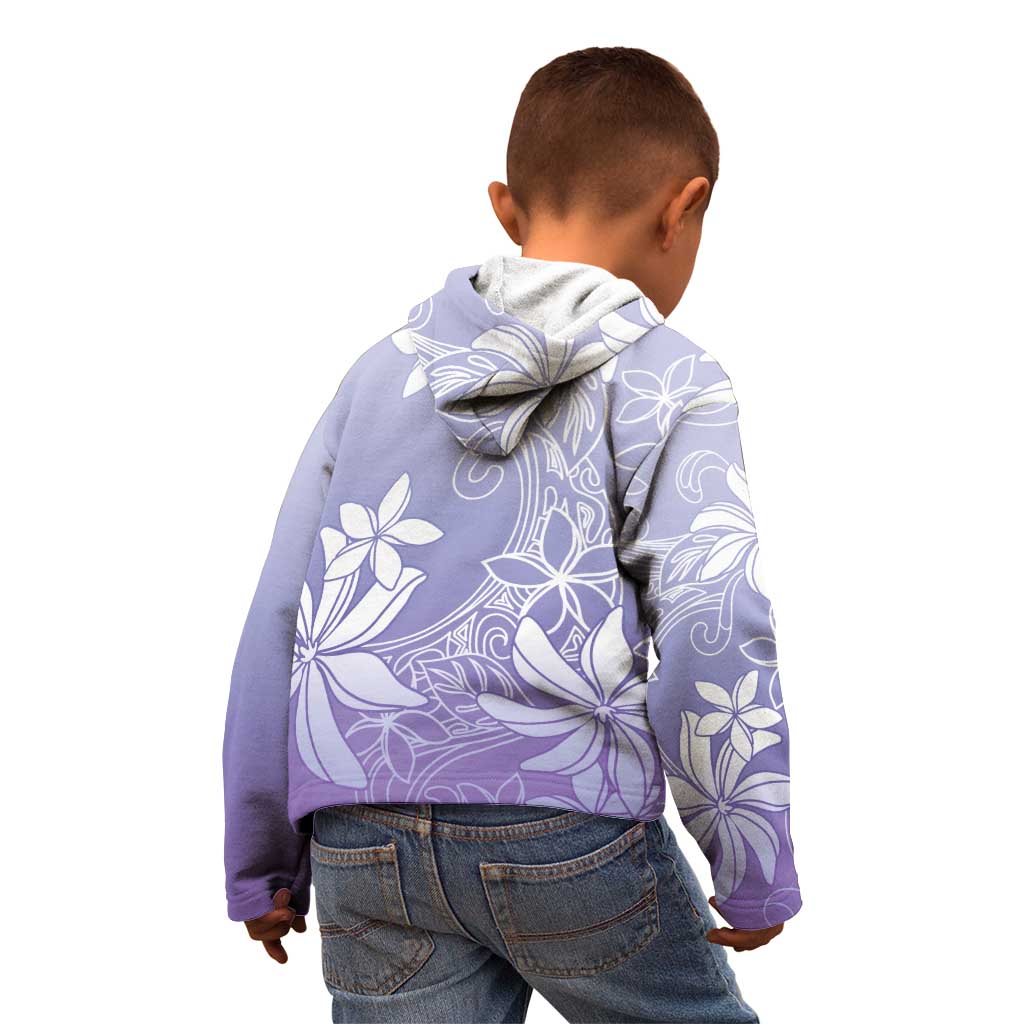 Tiare Tahiti Kid Hoodie Purple Polynesia Motifs LT05 - Polynesian Pride