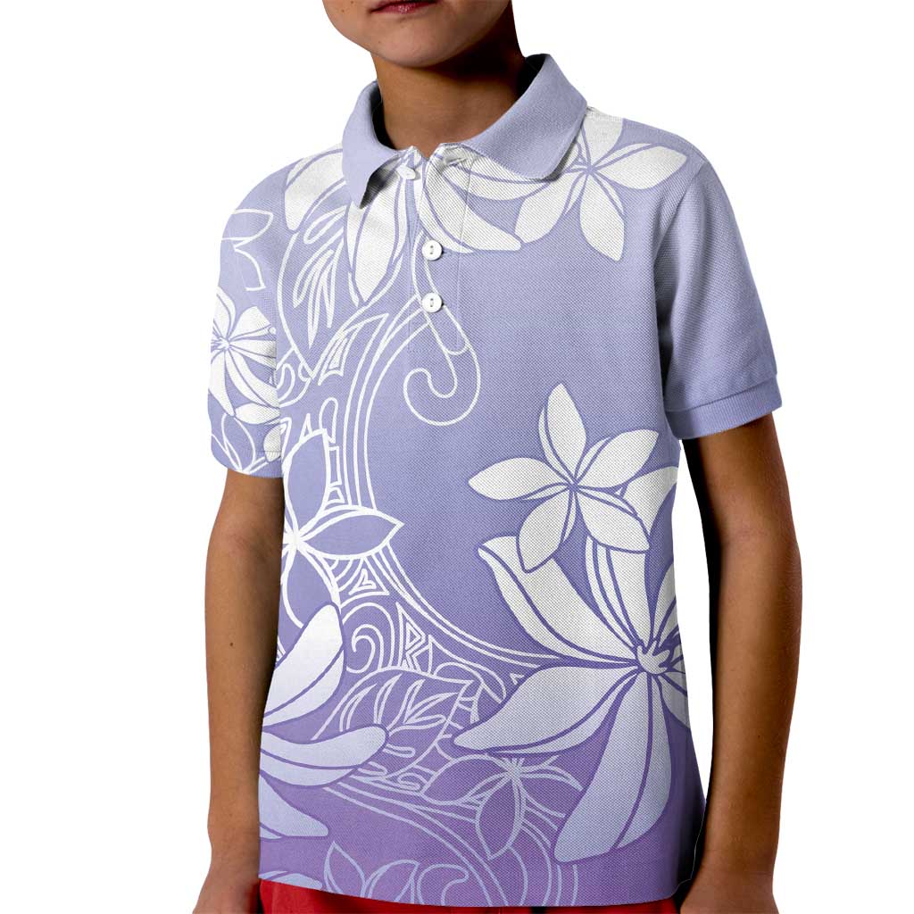 Tiare Tahiti Kid Polo Shirt Purple Polynesia Motifs LT05 Kid Purple - Polynesian Pride