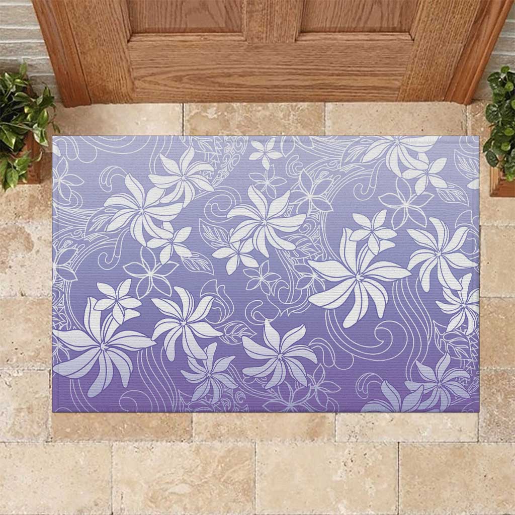 Tiare Tahiti Rubber Doormat Purple Polynesia Motifs LT05 Purple - Polynesian Pride
