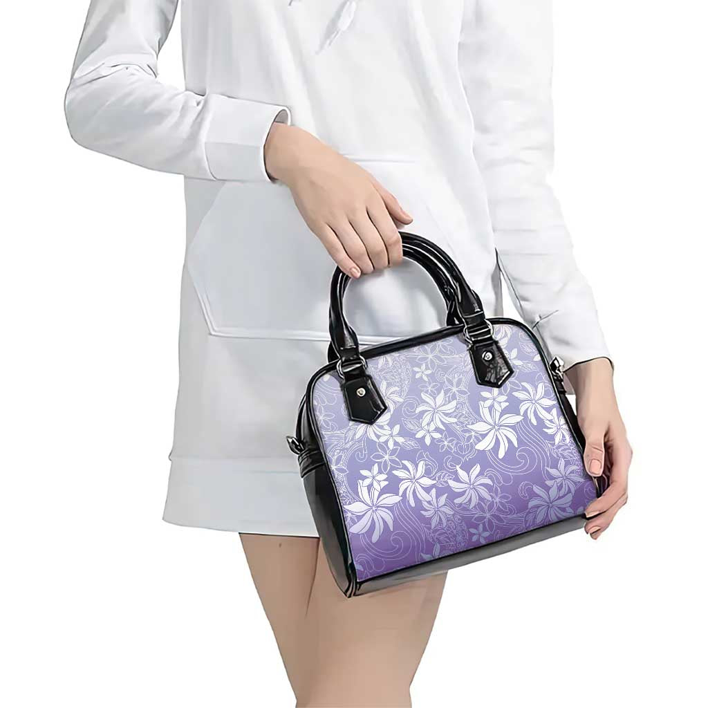 Tiare Tahiti Shoulder Handbag Purple Polynesia Motifs LT05 - Polynesian Pride