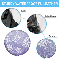 Tiare Tahiti Spare Tire Cover Purple Polynesia Motifs LT05 - Polynesian Pride
