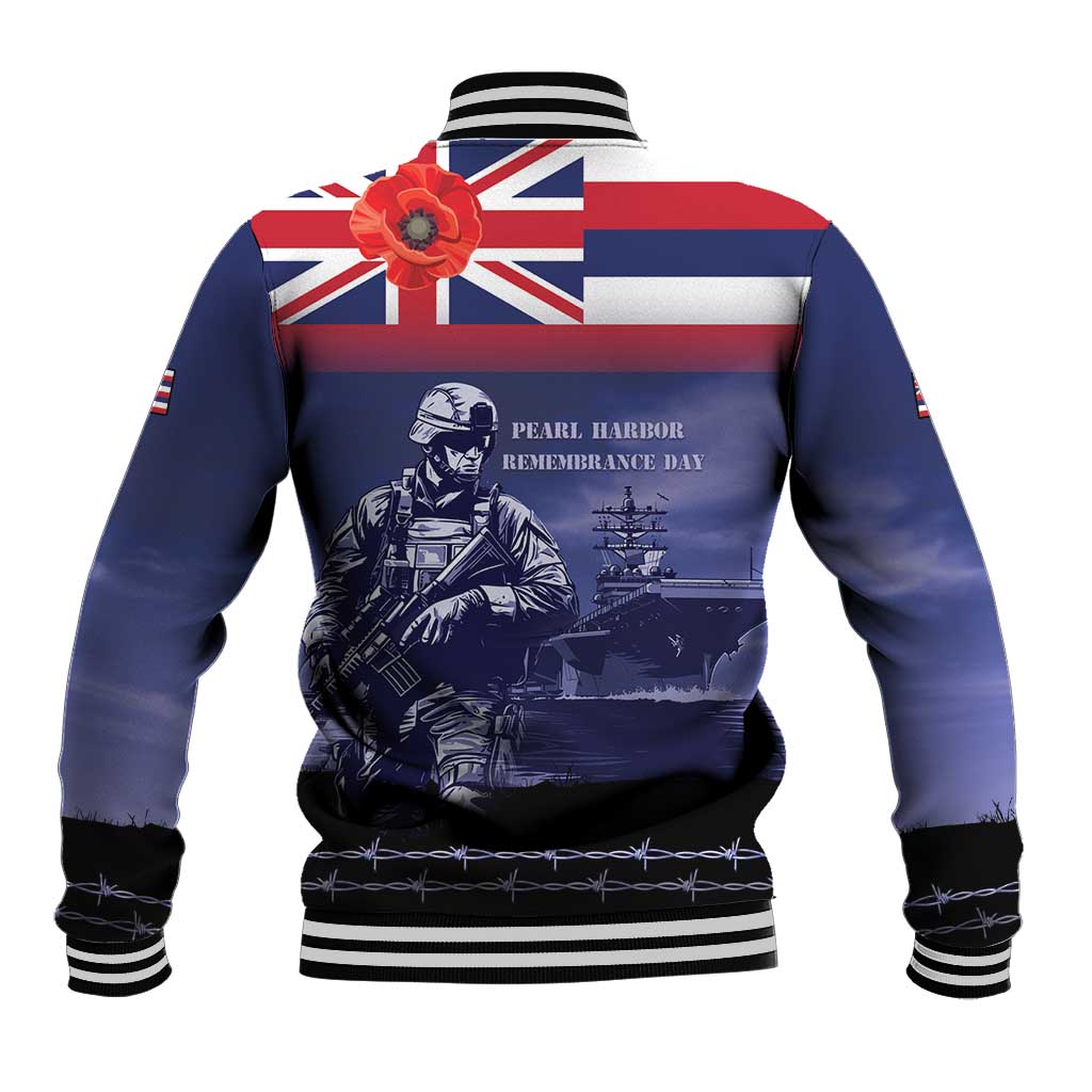 Hawaii Pearl Harbor Remembrance Day Baseball Jacket Flag Style LT05 - Polynesian Pride