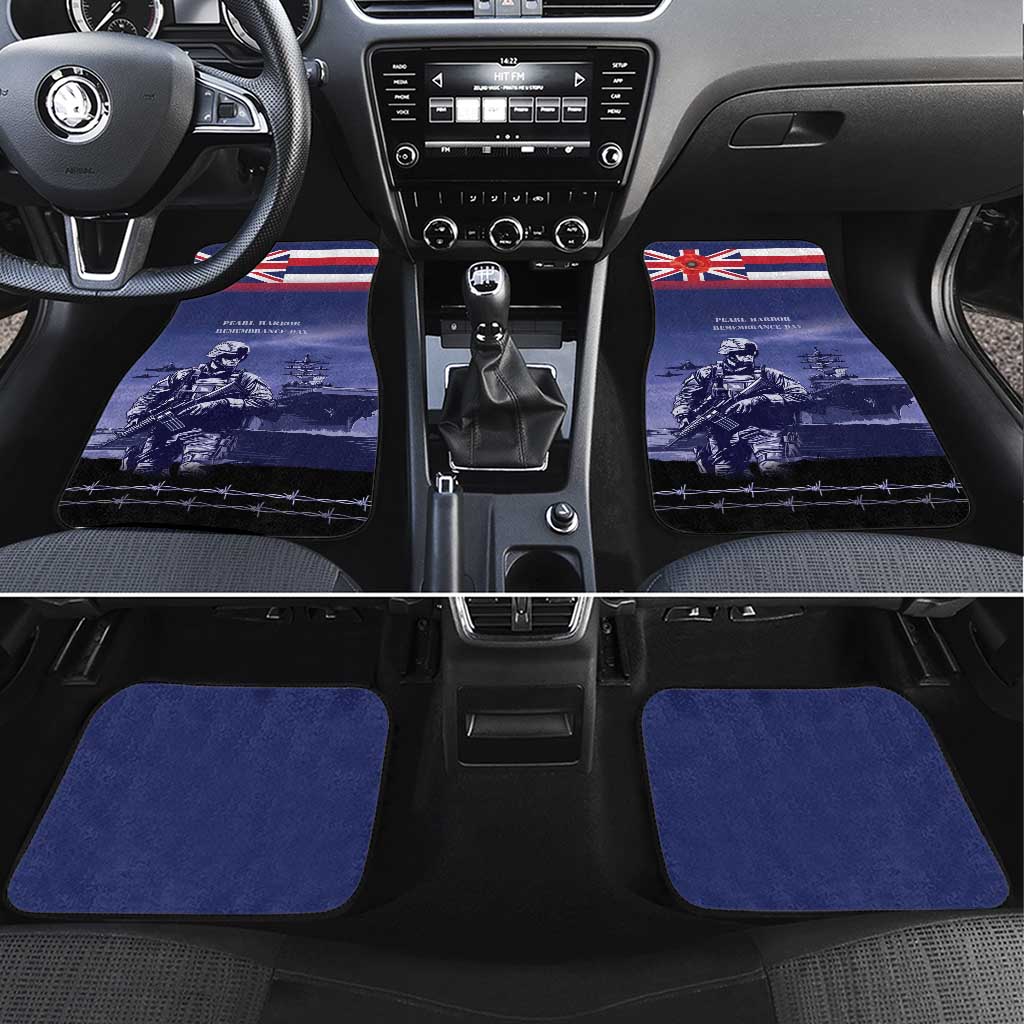 Hawaii Pearl Harbor Remembrance Day Car Mats Flag Style LT05 Set 4pcs Blue - Polynesian Pride